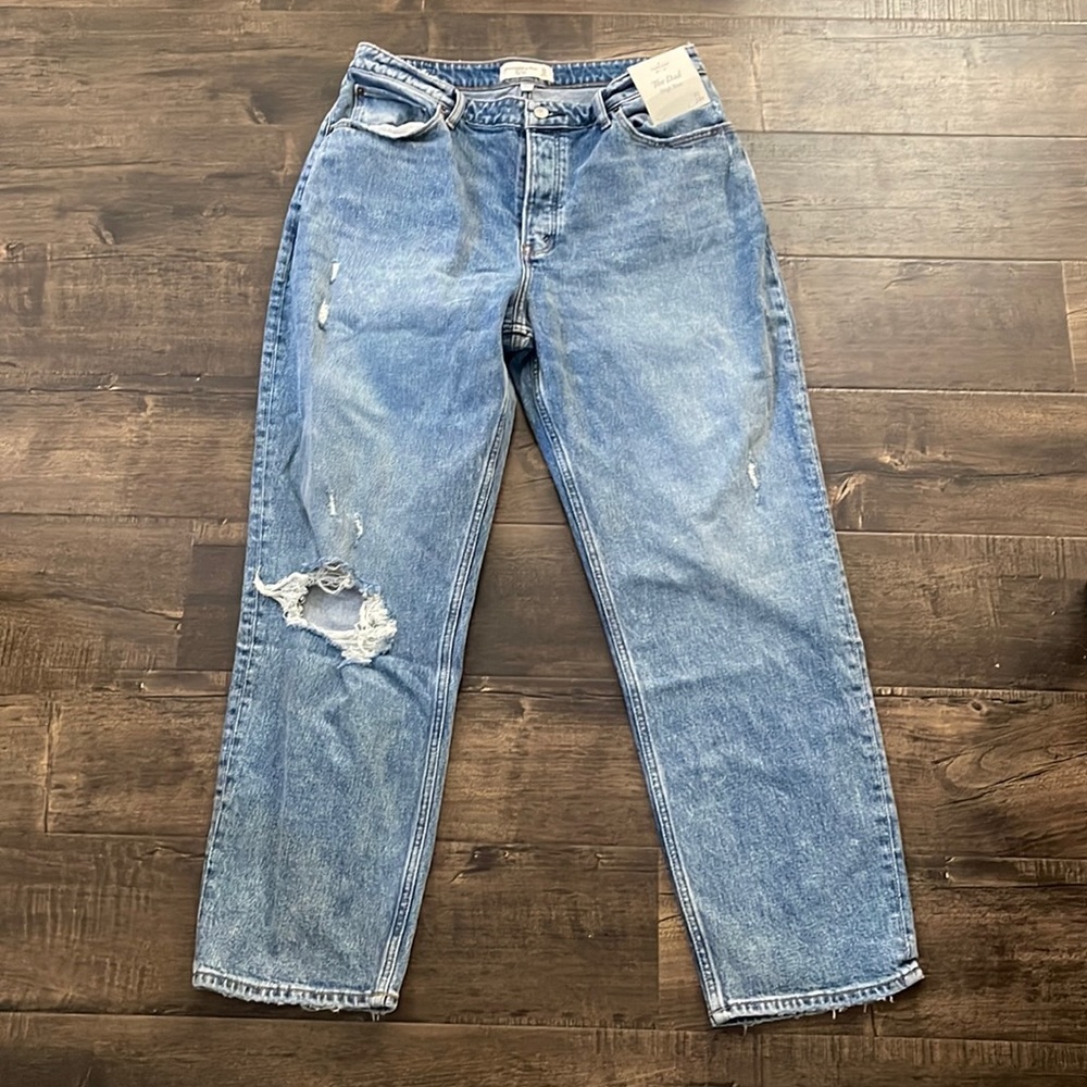 NWT Abercrombie Dad High Rise Jeans Curve Love